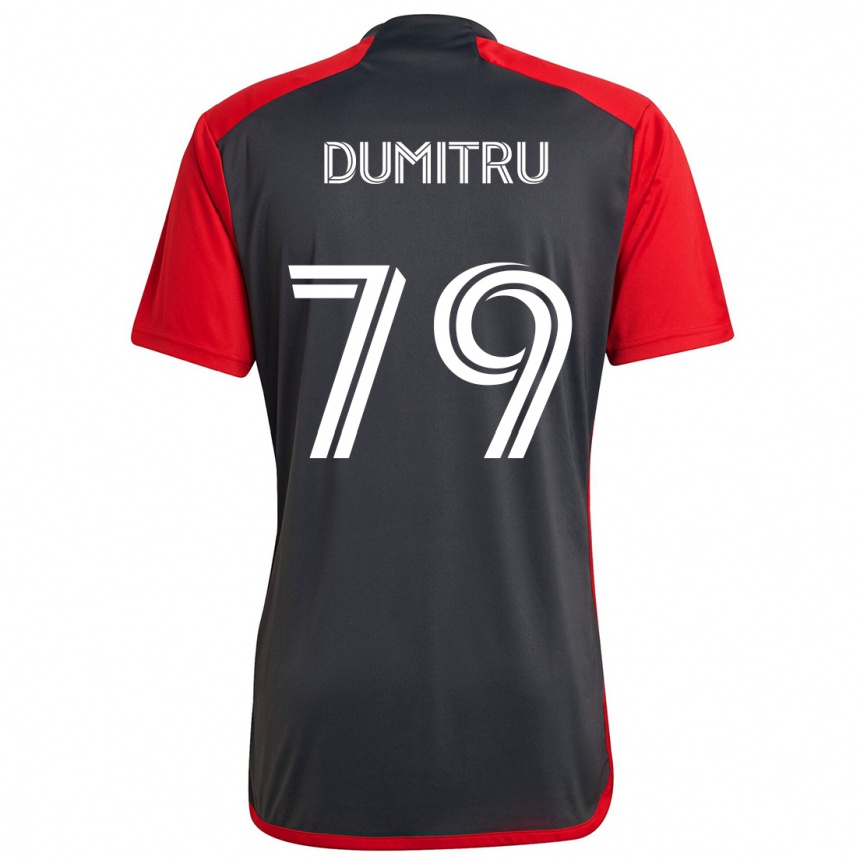 Enfant Football Maillot Andrei Dumitru #79 Rouge Gris Tenues Domicile 2024/25