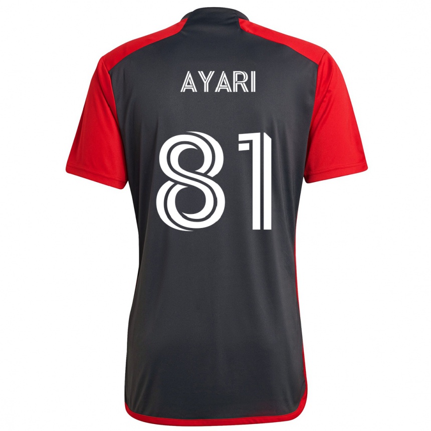 Enfant Football Maillot Hassan Ayari #81 Rouge Gris Tenues Domicile 2024/25