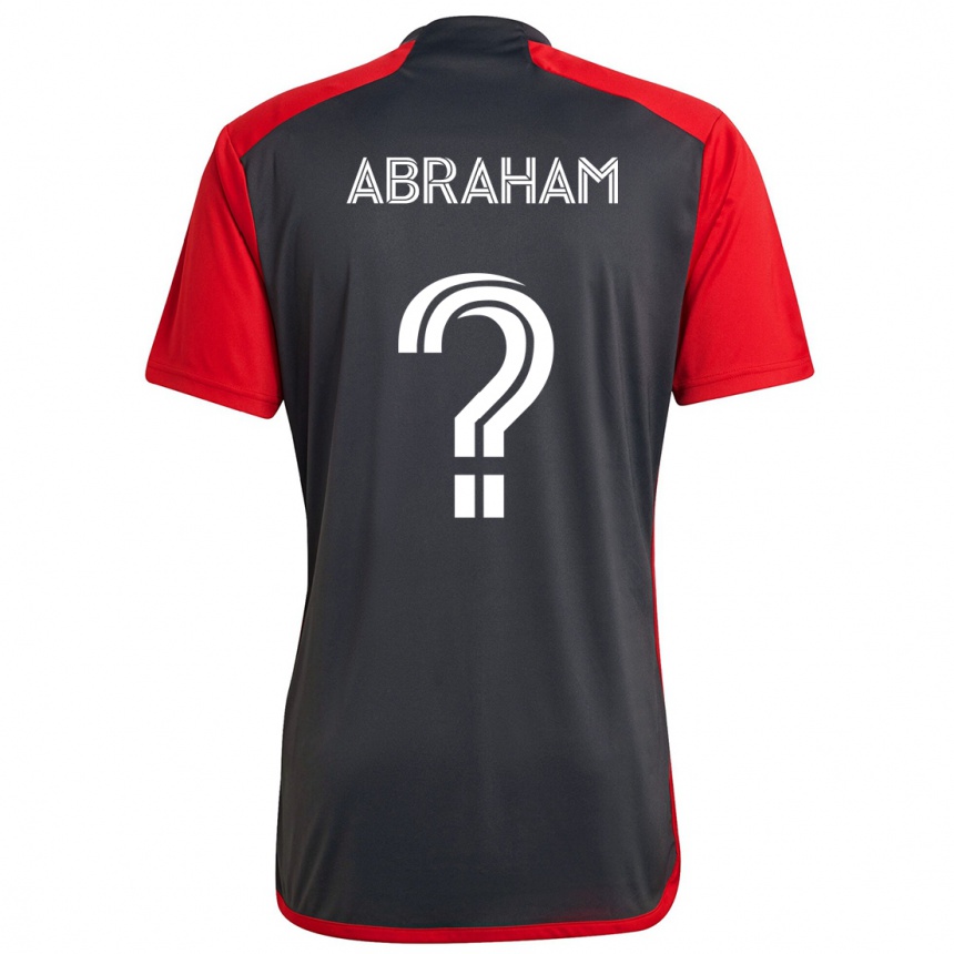 Enfant Football Maillot Nathaniel Abraham #0 Rouge Gris Tenues Domicile 2024/25