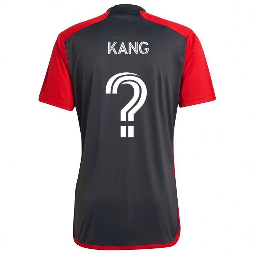 Enfant Football Maillot Ethan Kang #0 Rouge Gris Tenues Domicile 2024/25