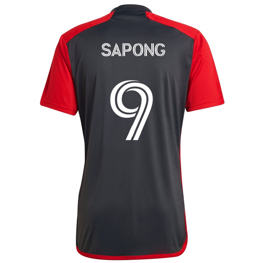 Enfant Football Maillot C.j. Sapong #9 Rouge Gris Tenues Domicile 2024/25