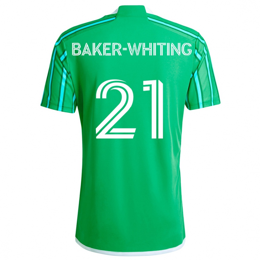 Enfant Football Maillot Reed Baker-Whiting #21 Vert Blanc Tenues Domicile 2024/25