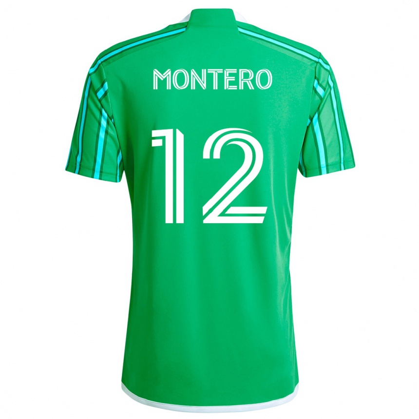 Enfant Football Maillot Fredy Montero #12 Vert Blanc Tenues Domicile 2024/25