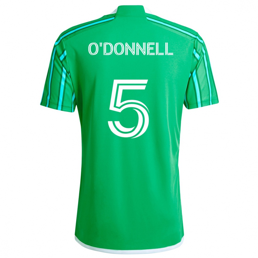 Enfant Football Maillot Kristina O'donnell #5 Vert Blanc Tenues Domicile 2024/25