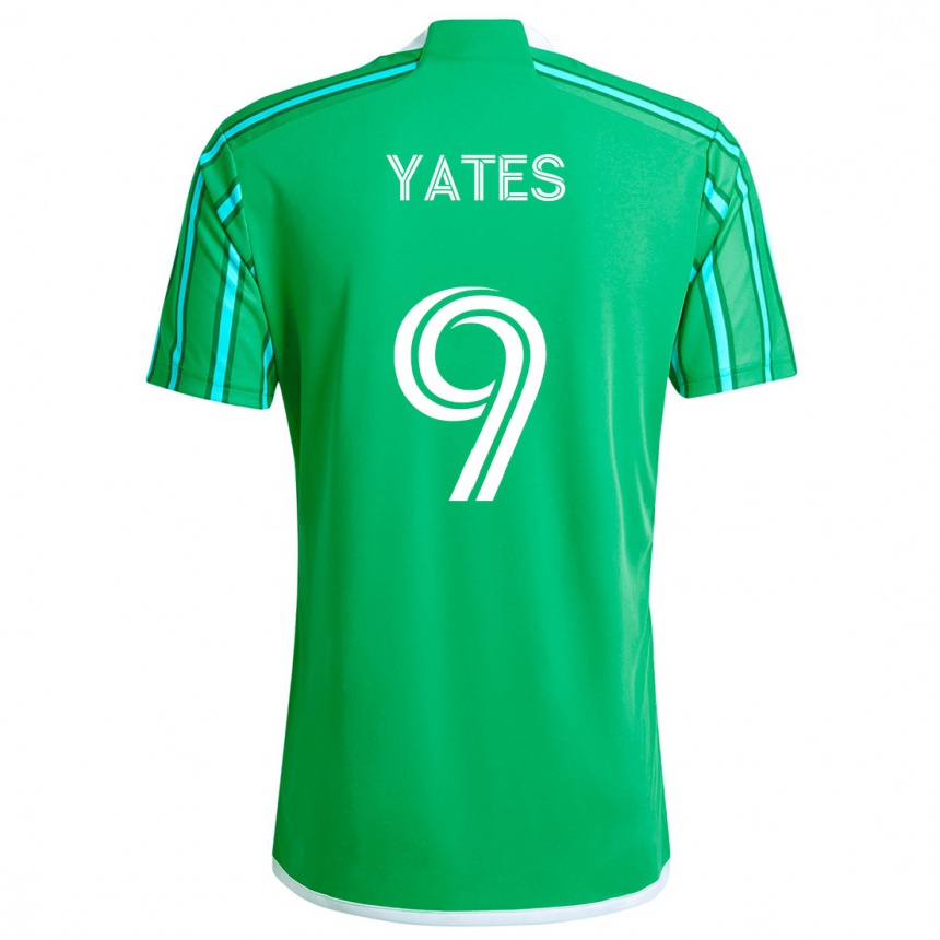 Enfant Football Maillot Summer Yates #9 Vert Blanc Tenues Domicile 2024/25