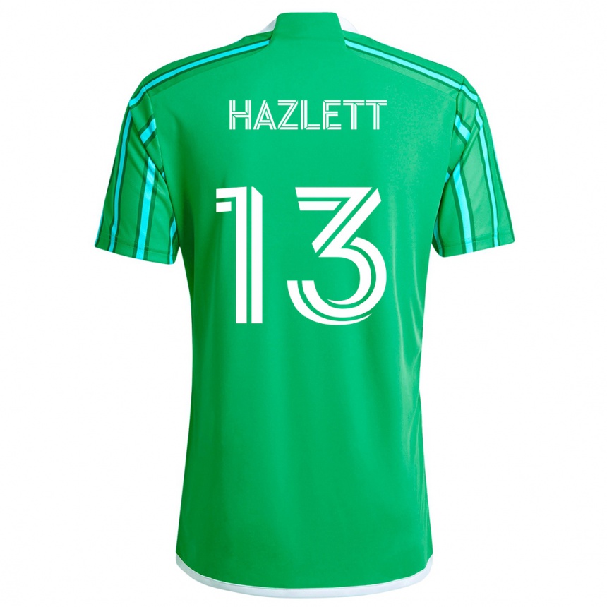 Enfant Football Maillot Kimberly Hazlett #13 Vert Blanc Tenues Domicile 2024/25