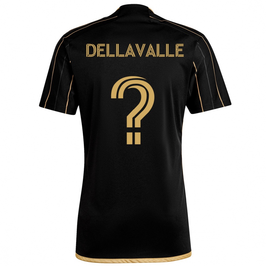 Enfant Football Maillot Lorenzo Dellavalle #0 Or Noir Tenues Domicile 2024/25