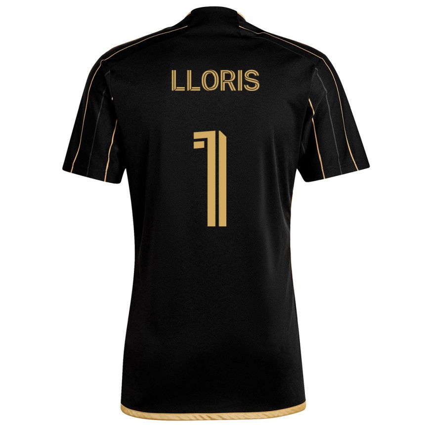 Enfant Football Maillot Hugo Lloris #1 Or Noir Tenues Domicile 2024/25