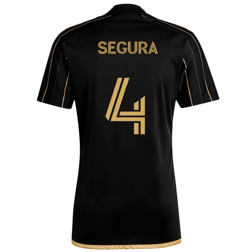 Enfant Football Maillot Eddie Segura #4 Or Noir Tenues Domicile 2024/25