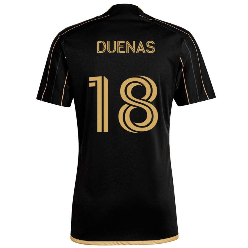 Enfant Football Maillot Érik Dueñas #18 Or Noir Tenues Domicile 2024/25