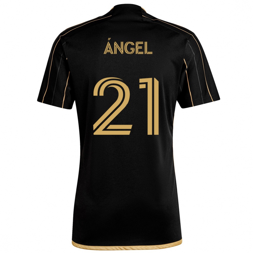 Enfant Football Maillot Tomás Ángel #21 Or Noir Tenues Domicile 2024/25