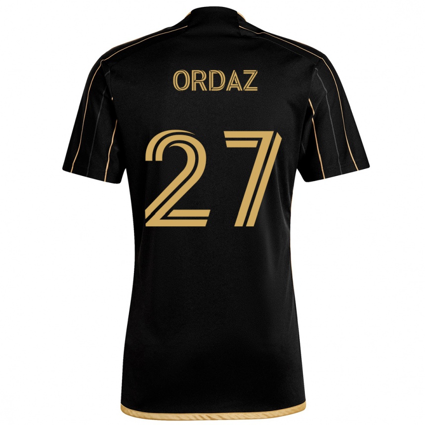 Enfant Football Maillot Nathan Ordaz #27 Or Noir Tenues Domicile 2024/25