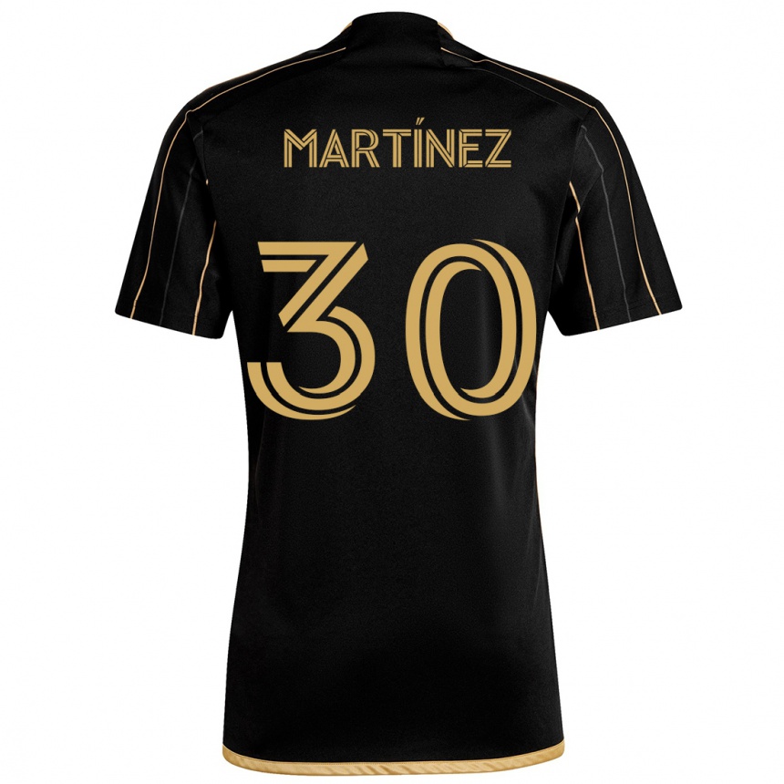 Enfant Football Maillot David Martínez #30 Or Noir Tenues Domicile 2024/25