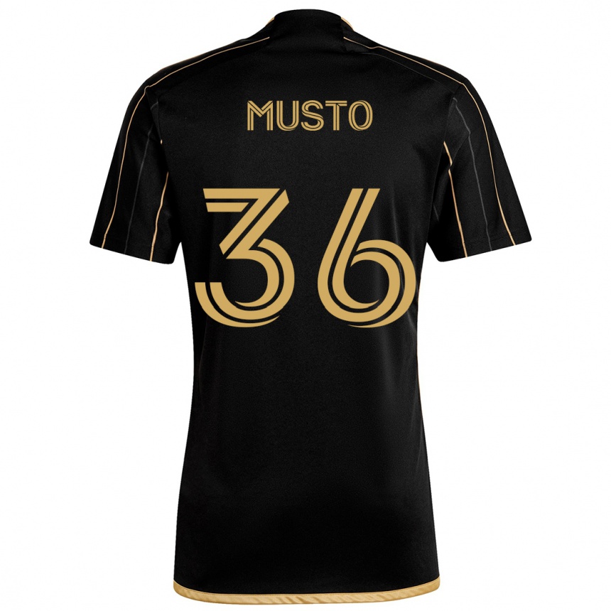 Enfant Football Maillot Tommy Musto #36 Or Noir Tenues Domicile 2024/25