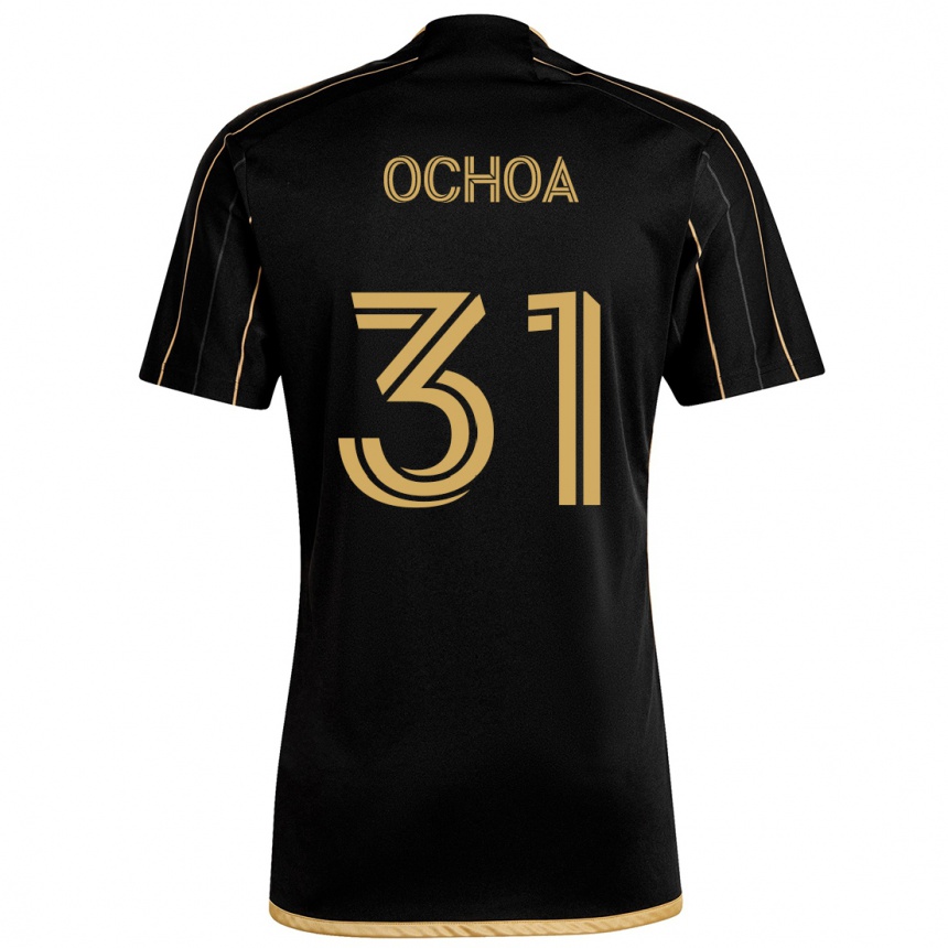 Enfant Football Maillot David Ochoa #31 Or Noir Tenues Domicile 2024/25