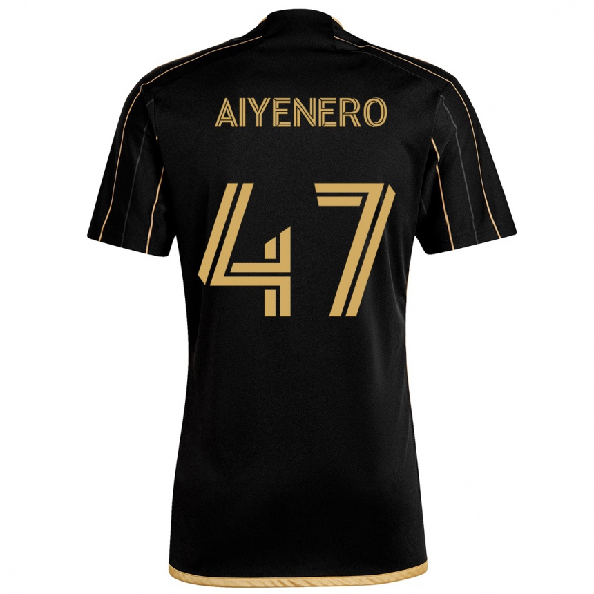 Enfant Football Maillot Marius Aiyenero #47 Or Noir Tenues Domicile 2024/25