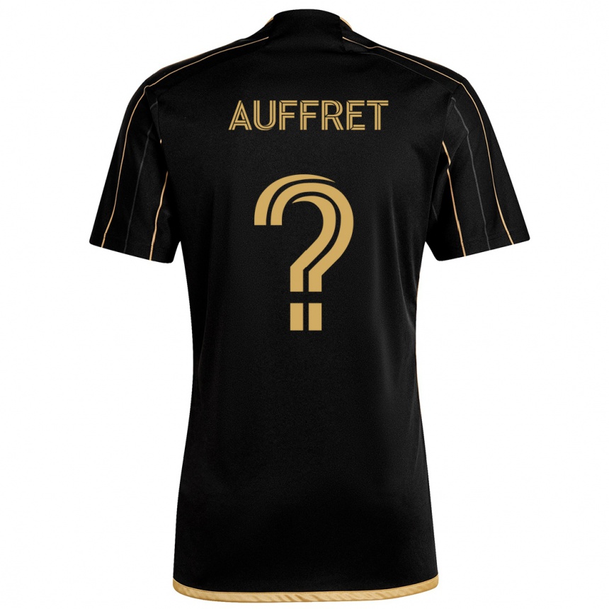 Enfant Football Maillot Dylan Auffret #0 Or Noir Tenues Domicile 2024/25