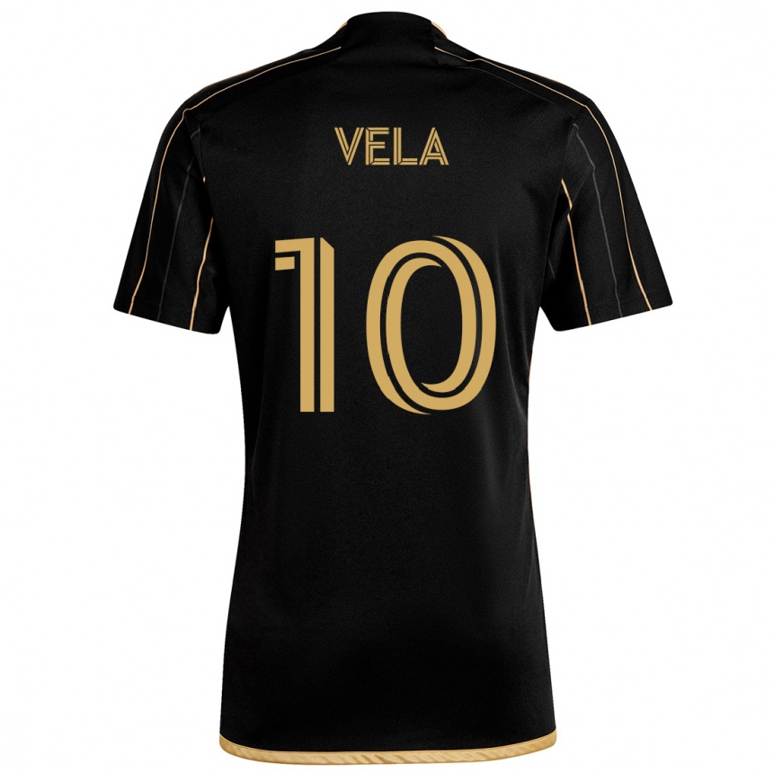 Enfant Football Maillot Carlos Vela #10 Or Noir Tenues Domicile 2024/25