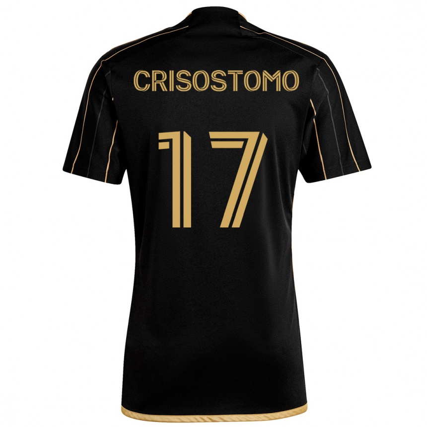 Enfant Football Maillot Danny Crisostomo #17 Or Noir Tenues Domicile 2024/25