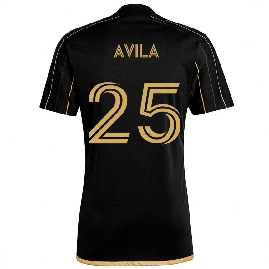 Enfant Football Maillot Armando Avila #25 Or Noir Tenues Domicile 2024/25