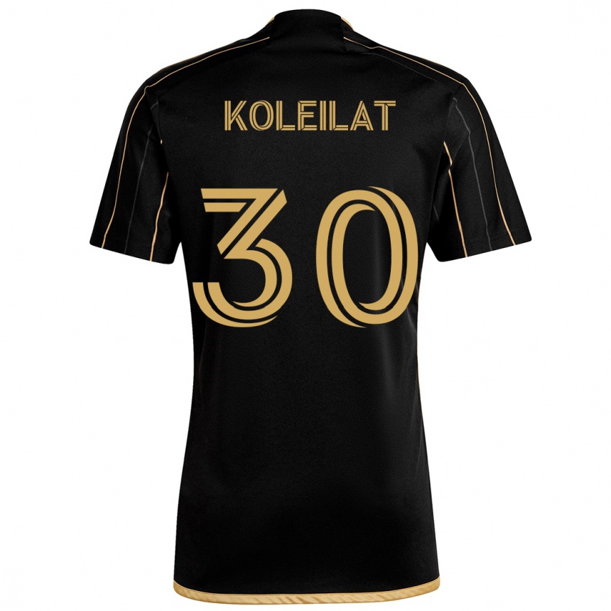 Enfant Football Maillot Jassem Koleilat #30 Or Noir Tenues Domicile 2024/25