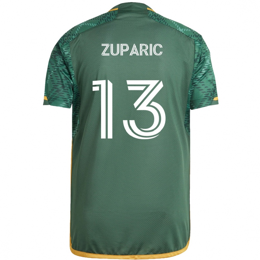 Enfant Football Maillot Dario Zuparic #13 Vert Orange Tenues Domicile 2024/25