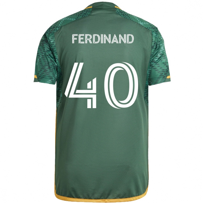 Enfant Football Maillot Keesean Ferdinand #40 Vert Orange Tenues Domicile 2024/25