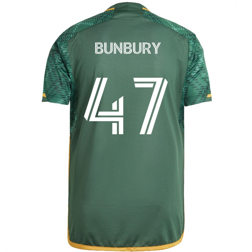 Enfant Football Maillot Mataeo Bunbury #47 Vert Orange Tenues Domicile 2024/25