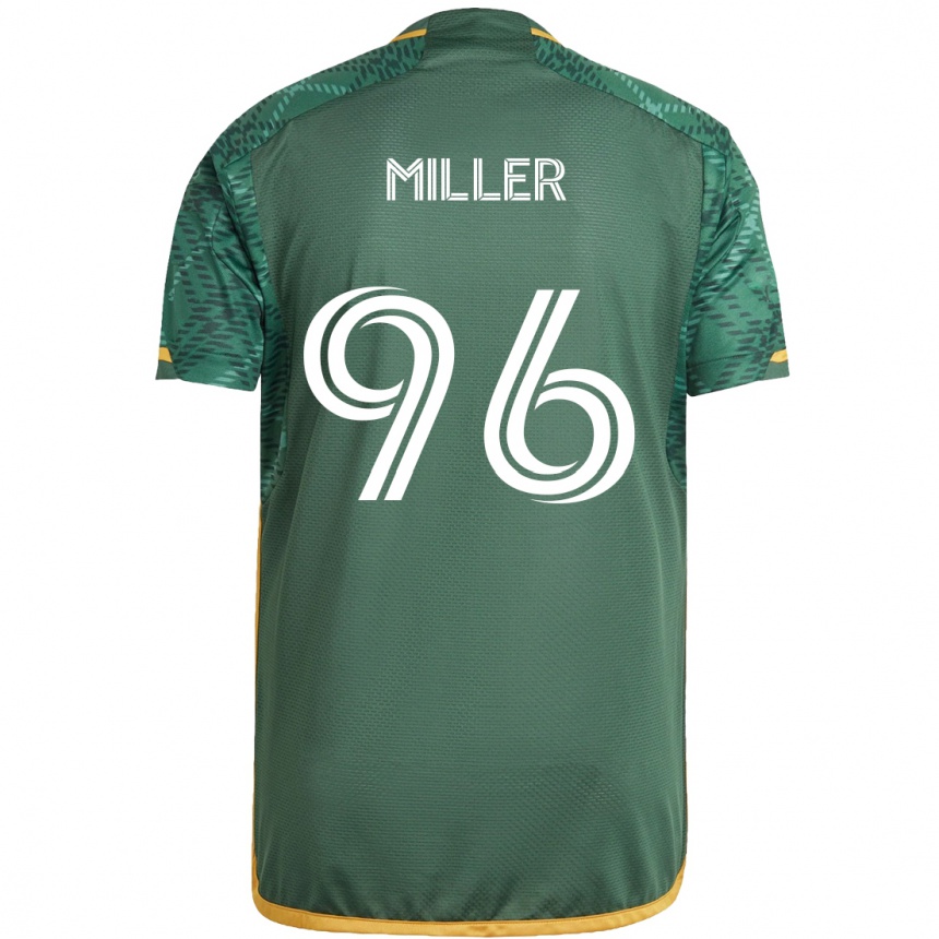 Enfant Football Maillot Carver Miller #96 Vert Orange Tenues Domicile 2024/25