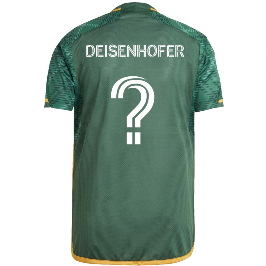 Enfant Football Maillot Maximilian Deisenhofer #0 Vert Orange Tenues Domicile 2024/25