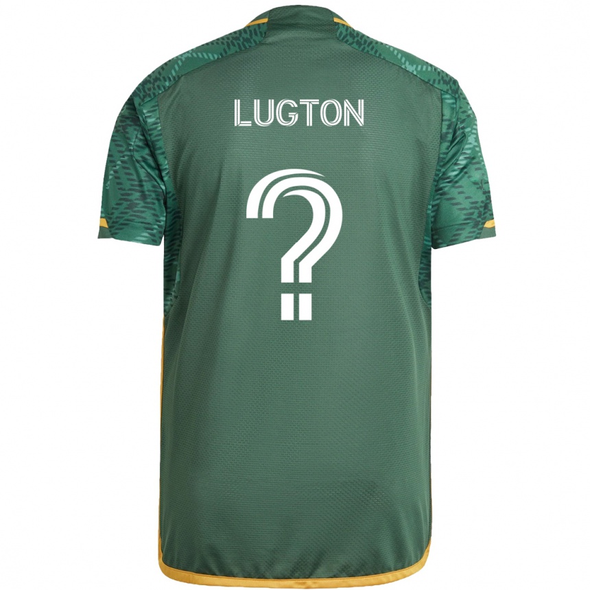 Enfant Football Maillot Callum Lugton #0 Vert Orange Tenues Domicile 2024/25