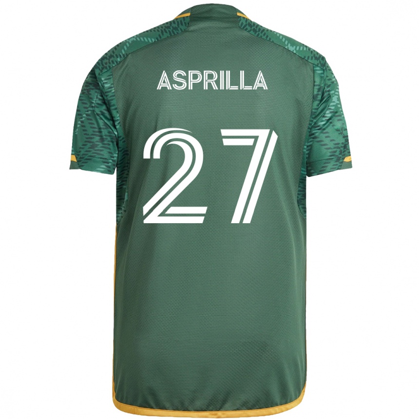 Enfant Football Maillot Dairon Asprilla #27 Vert Orange Tenues Domicile 2024/25