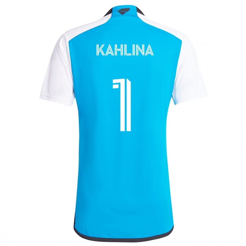 Enfant Football Maillot Kristijan Kahlina #1 Bleu Blanc Tenues Domicile 2024/25