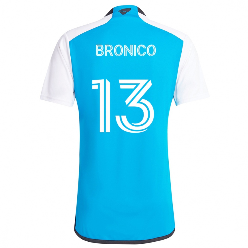 Enfant Football Maillot Brandt Bronico #13 Bleu Blanc Tenues Domicile 2024/25