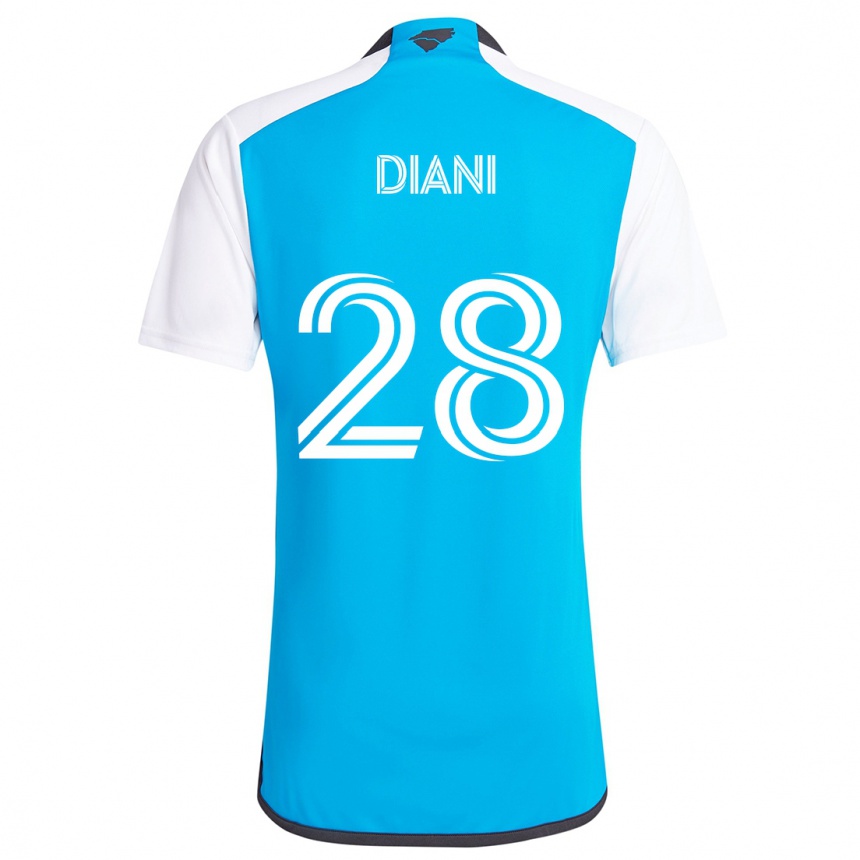 Enfant Football Maillot Djibril Diani #28 Bleu Blanc Tenues Domicile 2024/25