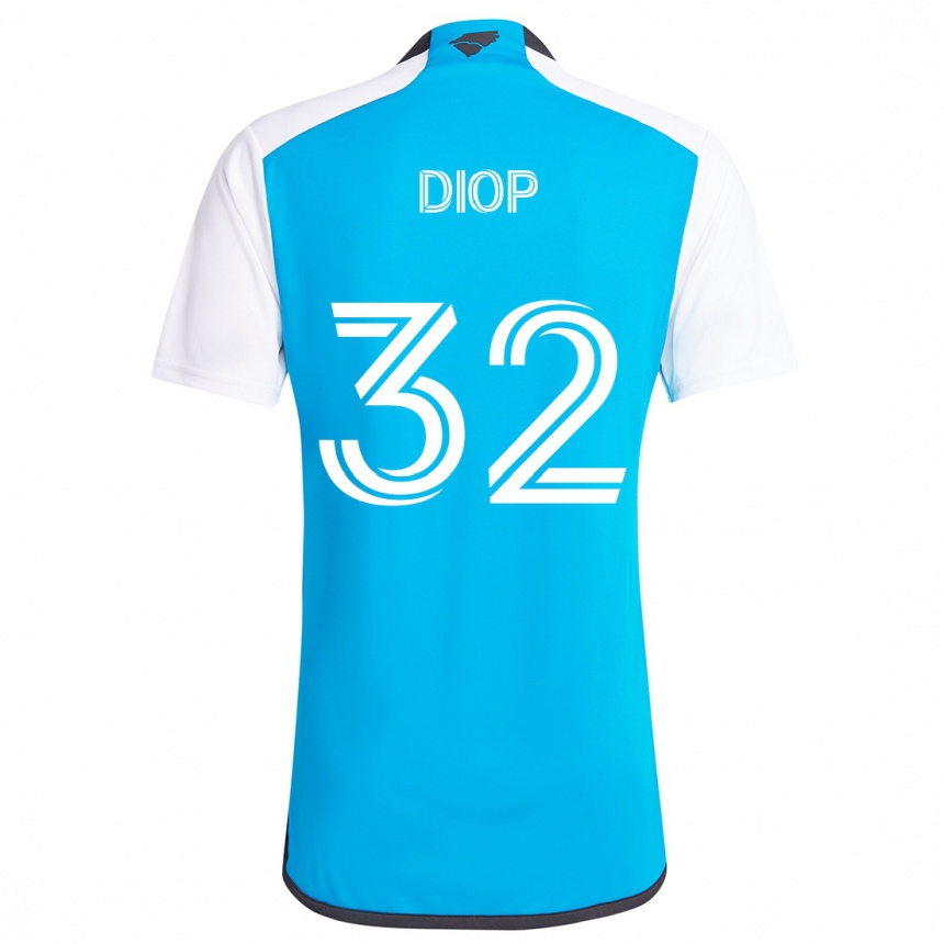 Enfant Football Maillot Hamady Diop #32 Bleu Blanc Tenues Domicile 2024/25