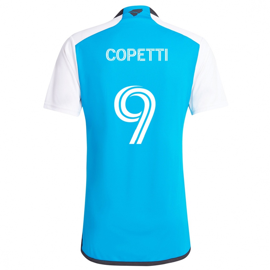 Enfant Football Maillot Enzo Copetti #9 Bleu Blanc Tenues Domicile 2024/25