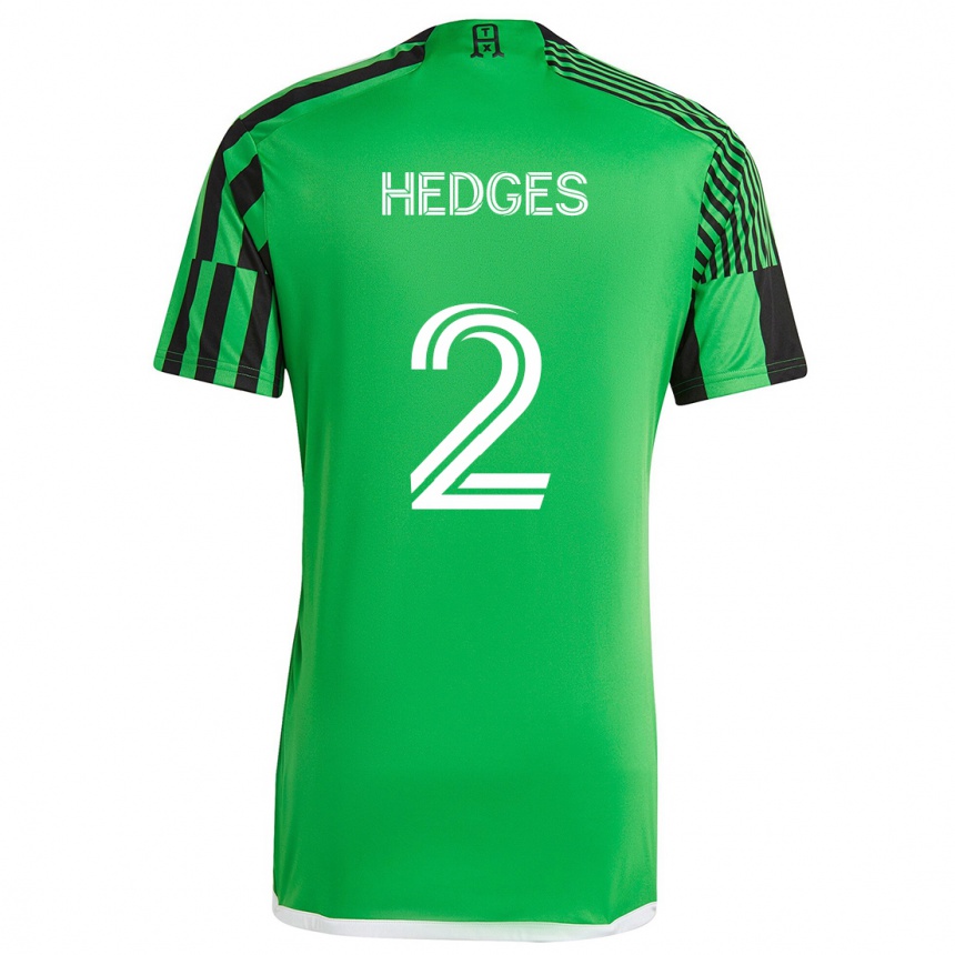 Enfant Football Maillot Matt Hedges #2 Vert Noir Tenues Domicile 2024/25