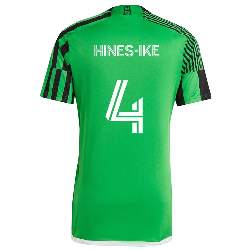 Enfant Football Maillot Brendan Hines-Ike #4 Vert Noir Tenues Domicile 2024/25