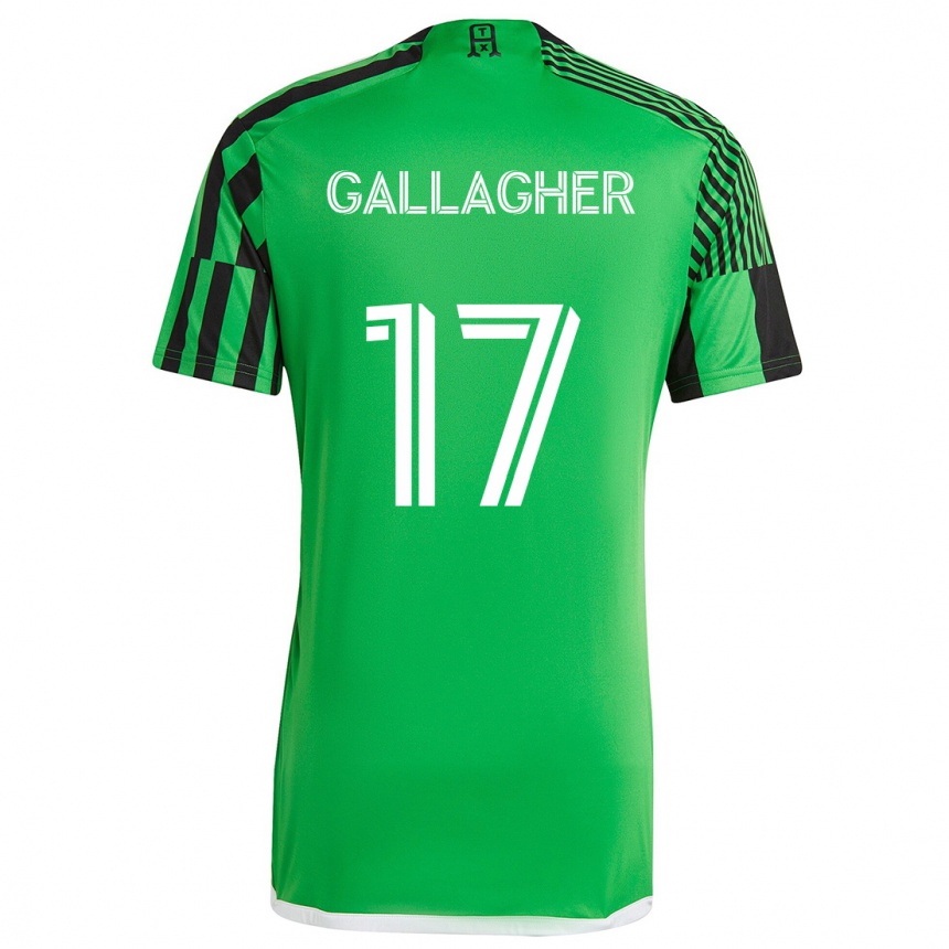 Enfant Football Maillot Jon Gallagher #17 Vert Noir Tenues Domicile 2024/25