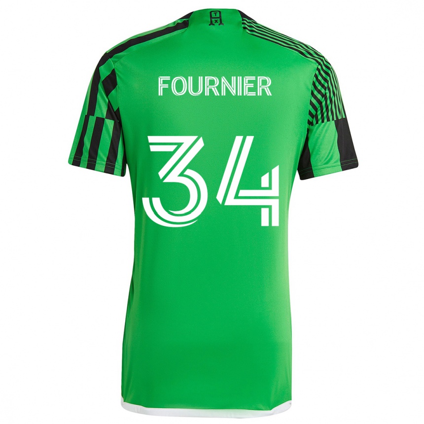 Enfant Football Maillot Drake Fournier #34 Vert Noir Tenues Domicile 2024/25