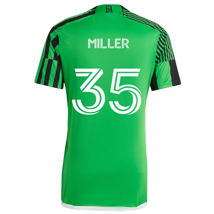 Enfant Football Maillot Mason Miller #35 Vert Noir Tenues Domicile 2024/25