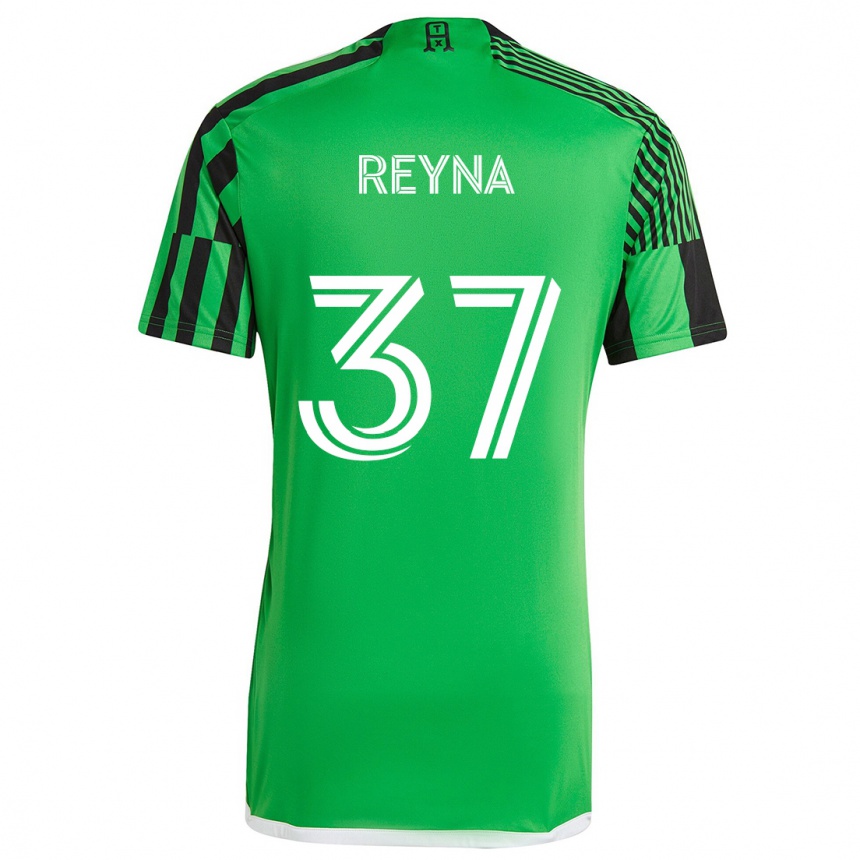 Enfant Football Maillot Joah Reyna #37 Vert Noir Tenues Domicile 2024/25