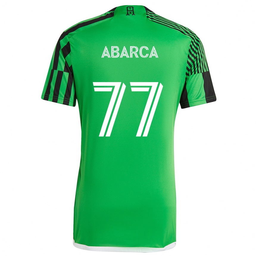 Enfant Football Maillot Diego Abarca #77 Vert Noir Tenues Domicile 2024/25