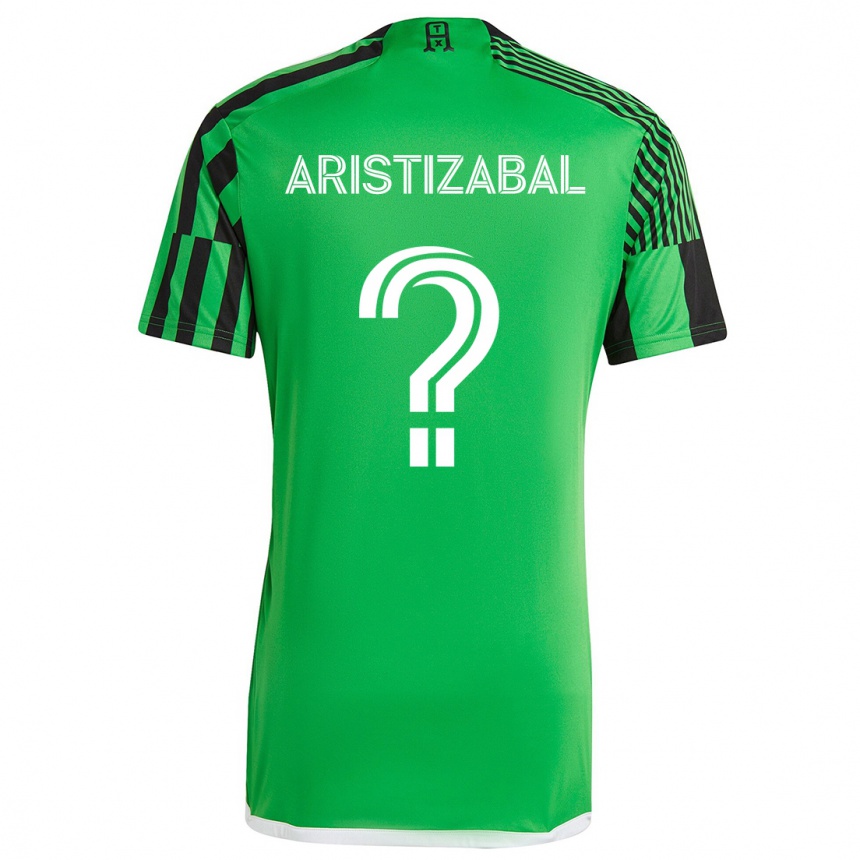 Enfant Football Maillot Nicolas Aristizabal #0 Vert Noir Tenues Domicile 2024/25