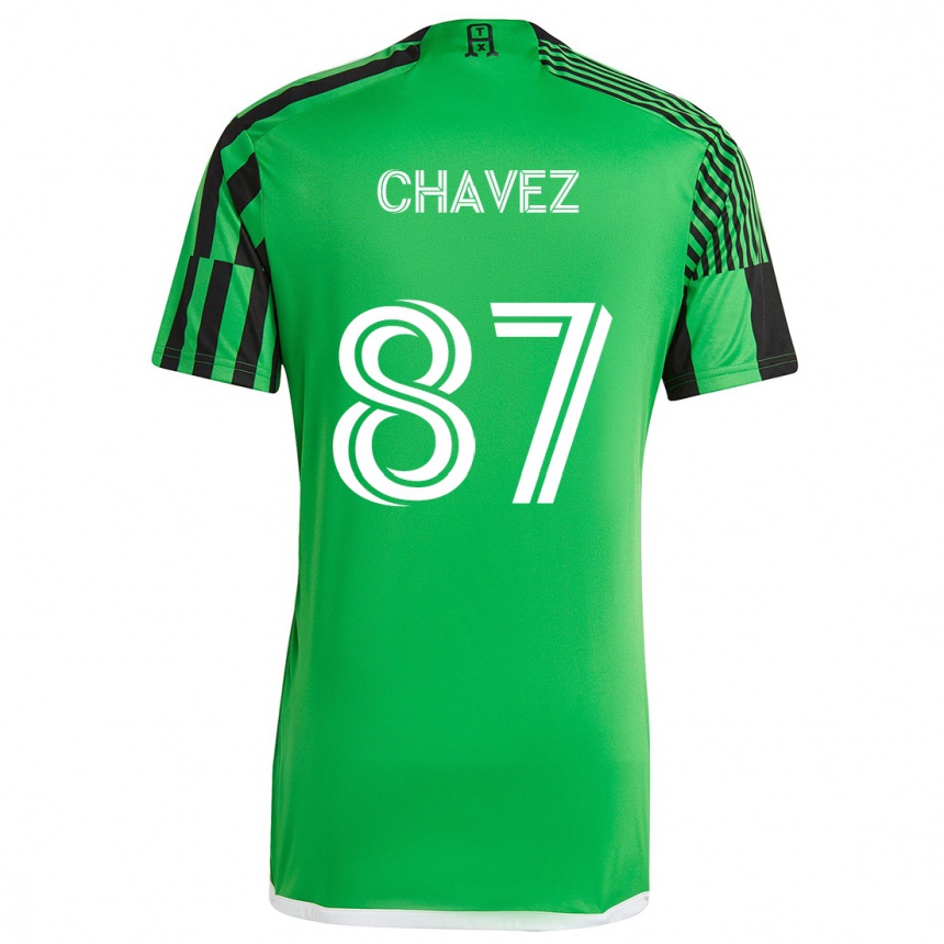 Enfant Football Maillot Alfonso Ocampo-Chávez #87 Vert Noir Tenues Domicile 2024/25