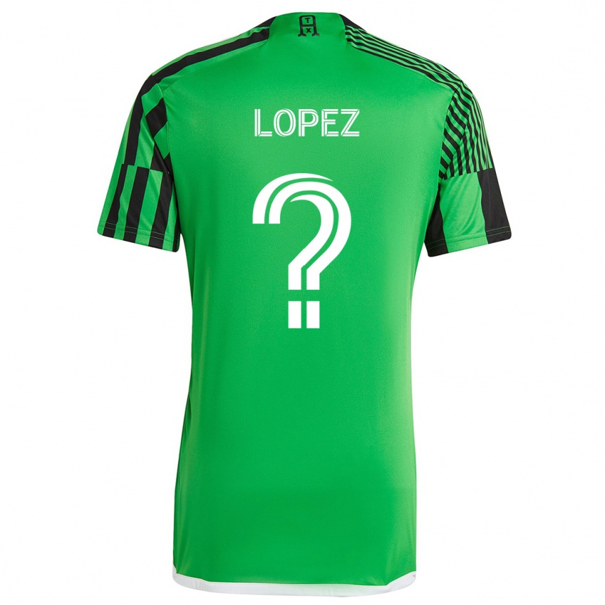 Enfant Football Maillot Eric López #0 Vert Noir Tenues Domicile 2024/25