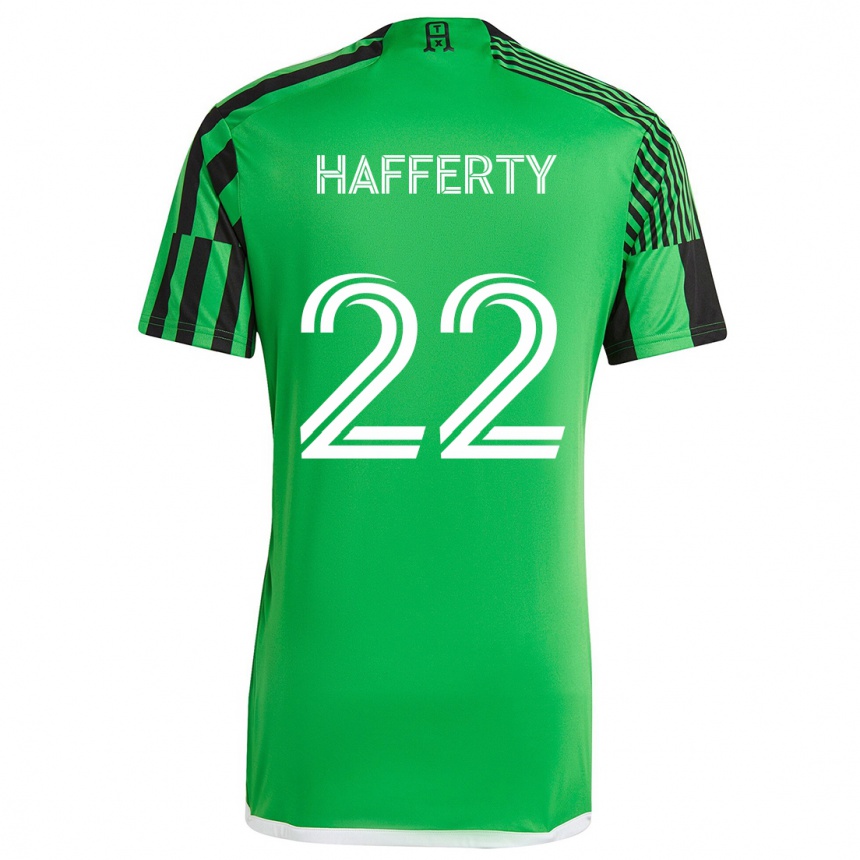 Enfant Football Maillot Joe Hafferty #22 Vert Noir Tenues Domicile 2024/25