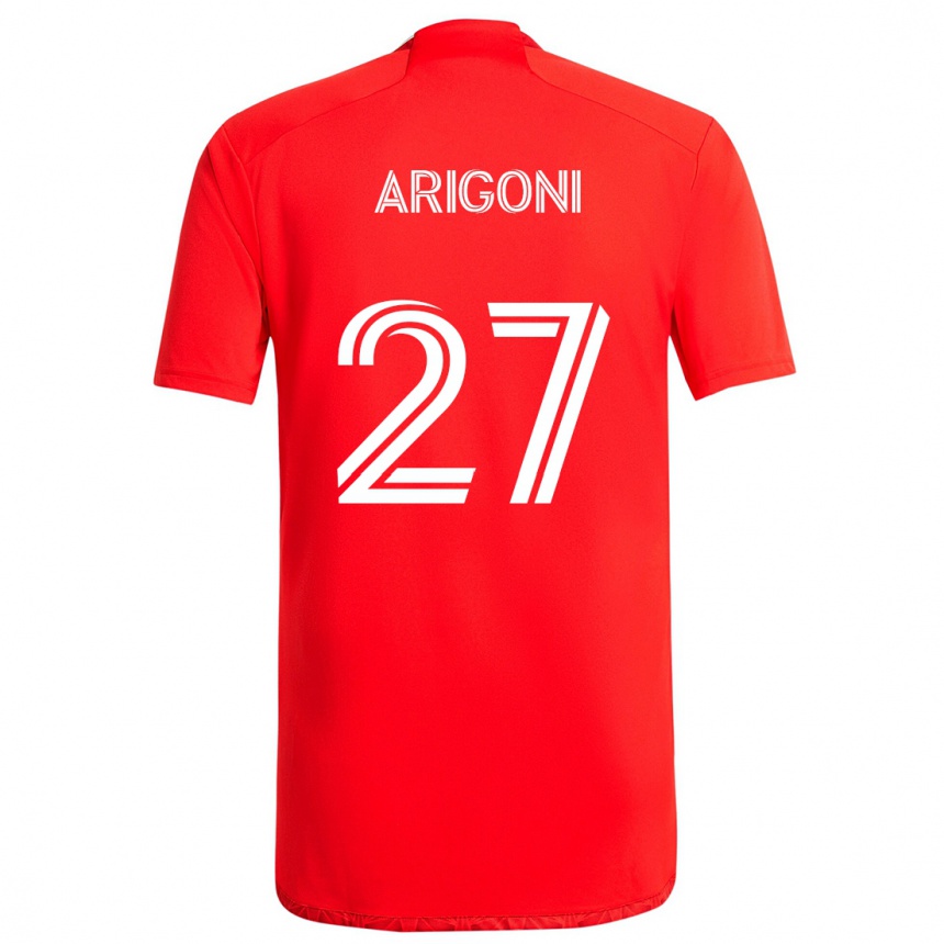 Enfant Football Maillot Allan Arigoni #27 Rouge Blanc Tenues Domicile 2024/25