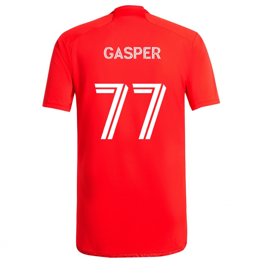 Enfant Football Maillot Chase Gasper #77 Rouge Blanc Tenues Domicile 2024/25